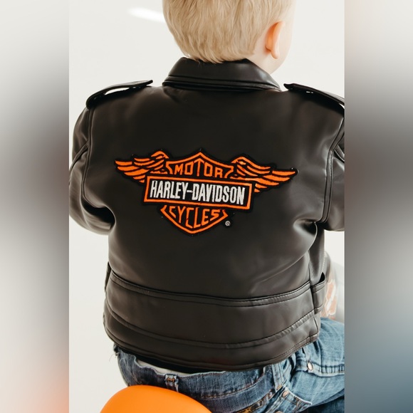 Harley Davidson jacket size 4T vintage 1997 circa boy/girl - Picture 3 of 8